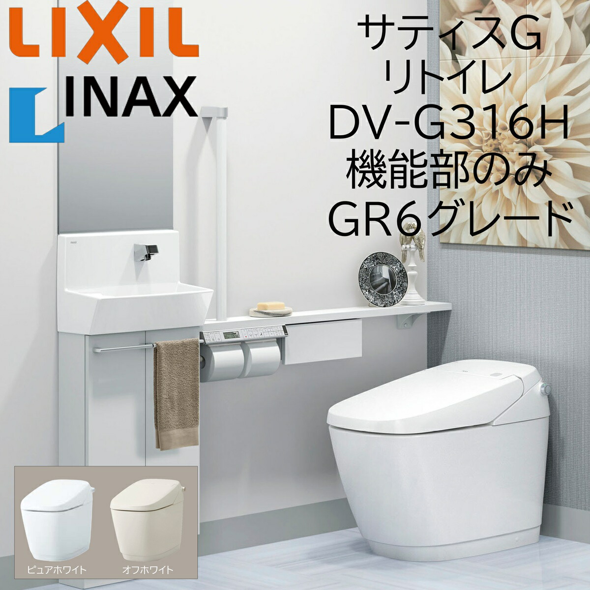 LIXIL INAX サティスG GR6 リトイレ DV-G316H ピュアホワイト 役立つこと部のみ BW1 ECO5 GR6