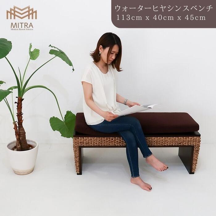 楽天市場】ウォーターヒヤシンス ベンチ 01DB アジアン家具 アジアン
