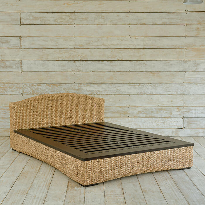 リゾートスタイル ベッド セミダブルサイズ　ウォーターヒヤシンス アジアン家具 バリ家具 家具 リゾート家具 サーファーズハウス バリ島 バリ雑貨 アジアンインテリア ミトラ ＭＩＴＲＡ LHBD02-SD 【送料無料 北海道・沖縄は別途お問い合わせください】