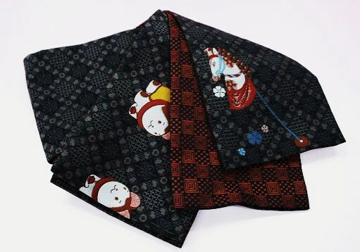 「ひさかたろまん」リヴァーシブル細帯 リヴァーシブル半巾帯 日本製
