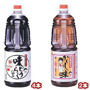 味どうらくの里 1.8Ｌ×4本 ＋ 万能白つゆ かくし味 1.8Ｌ×2本セット _