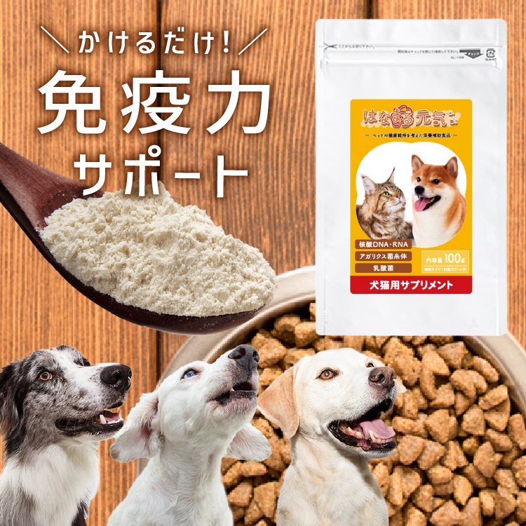 楽天市場】犬 猫 サプリ 犬用 猫用 サプリメント ＜はなまる元気M 100g