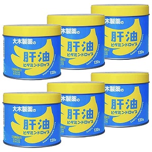 大木製薬の肝油ビタミンドロップ 120粒×6個セット