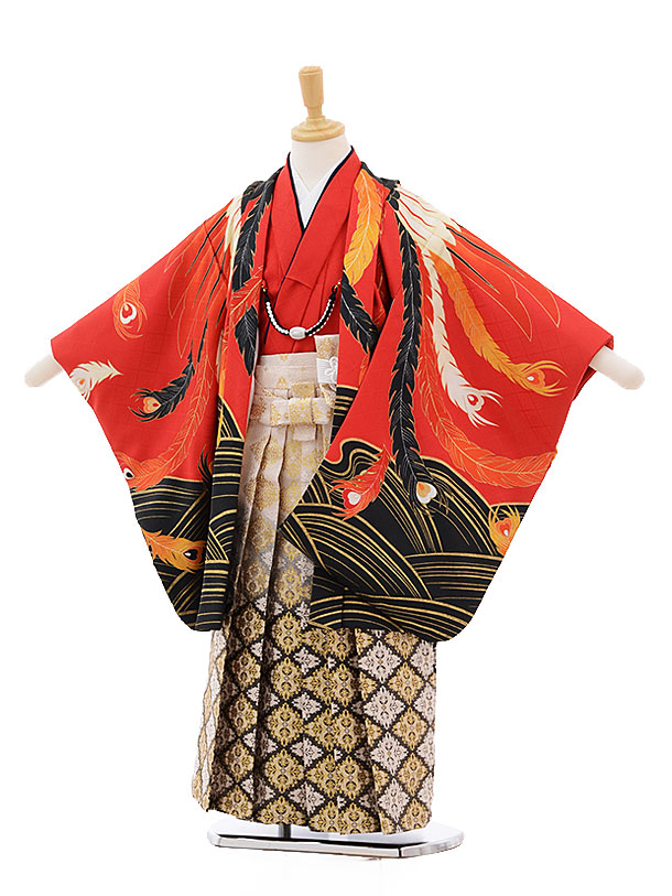 楽天市場】七五三レンタル 男の子 5129 花わらべ赤鳳凰の舞×金地袴