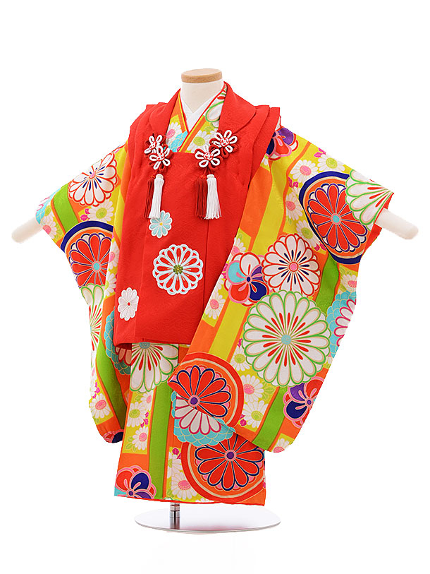 楽天市場】レンタル 七五三 着物 3歳 被布 セット 正絹 3388 紅一点