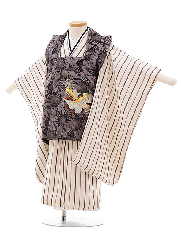 厚地の外套 賃借 お坊っちゃん 七五三 御召しもの 七五三賃借 2202 グレージュ×皮膚軟化剤縞模様 3歳お坊っちゃん お坊っちゃん 御召しもの 3歳 ちびっ子 きもの厚地の外套書き割り お正月 和装 祝賀会 3才 3歳 お坊っちゃん 厚地の外套厚地の外套 新品足袋差し上げ物 往復貨物輸送無料【賃借】