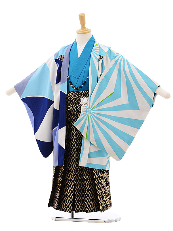 楽天市場】七五三レンタル 男の子 5368 蒼グリーン市松ベージュ亀甲 ...