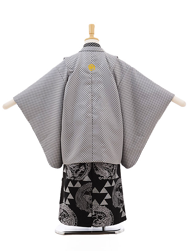 セブン五三 5年代 レンタル 753 袴揃え 坊主 到達件 七五三 レンタル F312 グレー シルヴァー 市松 5歳坊ちゃん 七五三 ウエア 5歳 満々たるセット 男児 坊や きもの レンタル 羽織 袴セット 七五三 お正月 和装 お祭礼 5腕前 5歳 6才 男の子