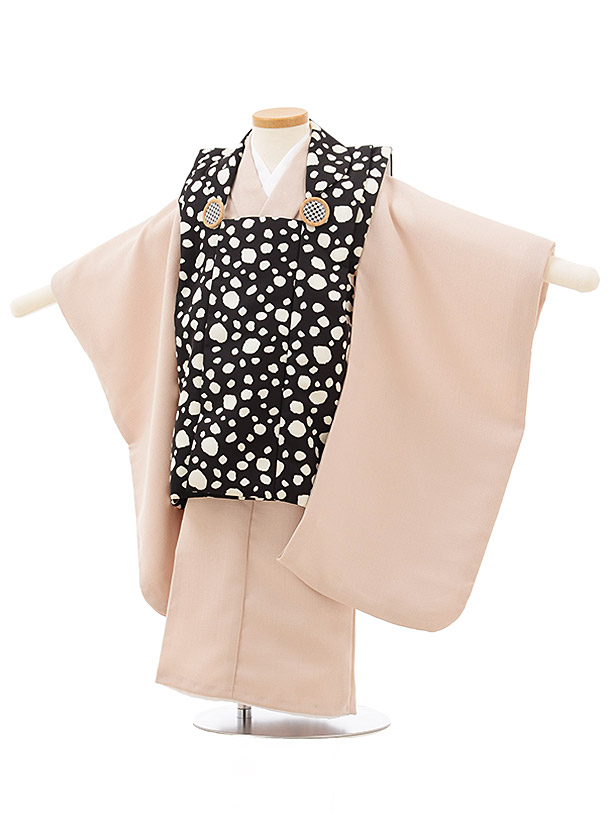 七五三 着物 3歳 男の子 被布 レンタル 男児 七五三 着物 七五三レンタル 2449ラフィネココ黒ダルメシアン×ベージュ色 3歳 3才 3歳男の子 男児 着物 子供 きもの被布セット お正月 和装 お祝い 男の子 被布コート 新品足袋プレゼント 往復送料無料【レンタル】