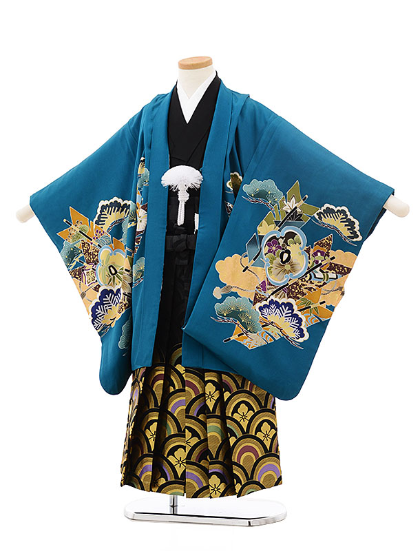 楽天市場】七五三レンタル 男の子 5888【正絹】エメラルドグリーン矢