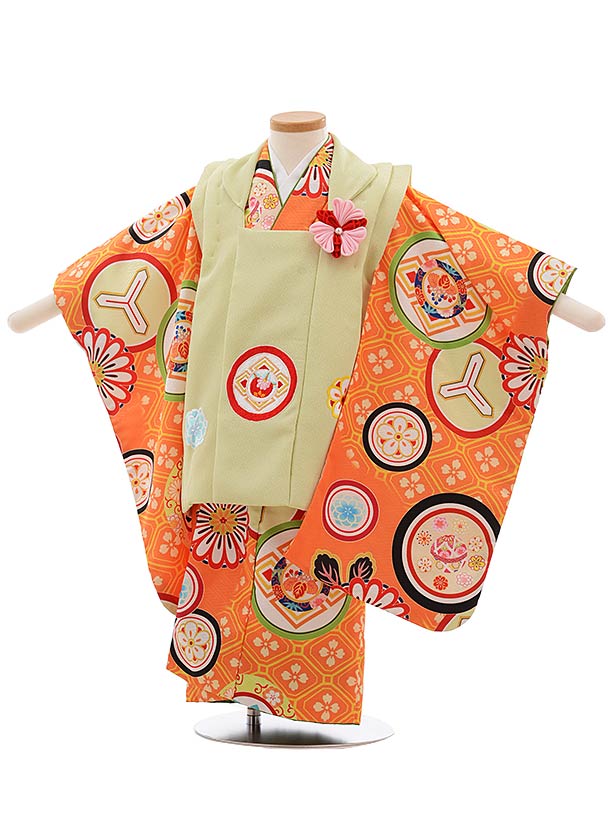 最愛 被布コート 三歳女児 七五三 被布 女児 3歳 七五三レンタル 女の子 丸紋 グリーン オレンジ 川栄李奈 3655 セット 被布 3歳 七五三 レンタル 3歳 着物 七五三 子供 往復送料無料 レンタル 新品足袋プレゼント きものレンタル 3才 3歳 正月 お祝い着 1ap3655 Www