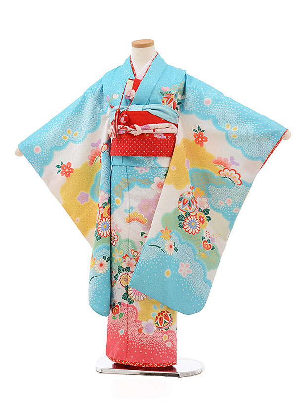 七五三着物セット　7歳 レンタル】七五三 7歳 女の子 シュセット 着物 日本製 作り帯