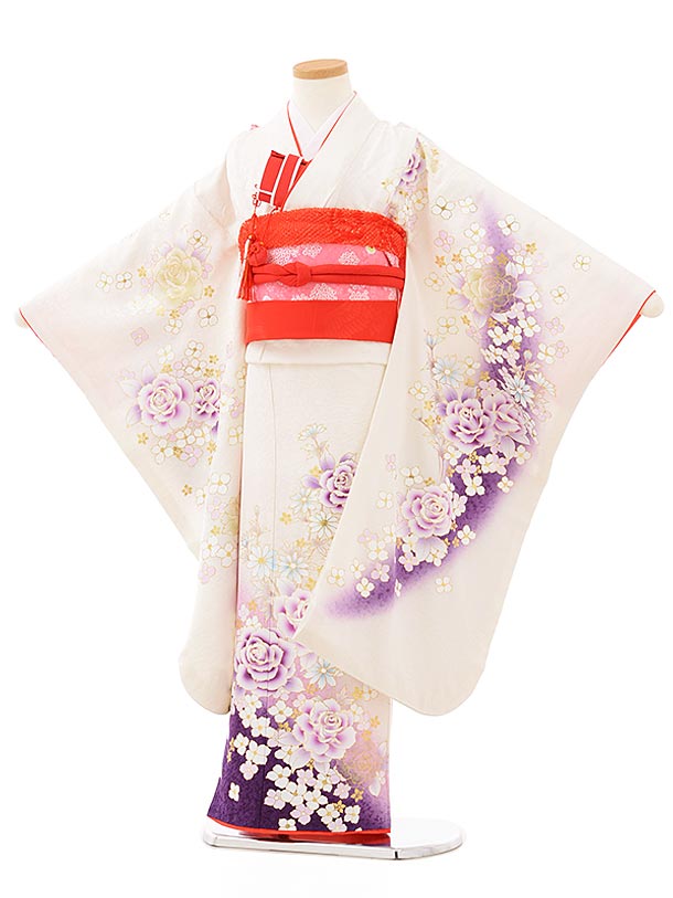 楽天市場】七五三レンタル(7歳女児袋帯) 正絹 7737 うす紫地 花