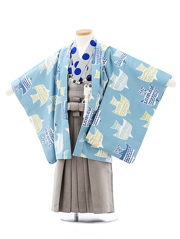 七五三 賃借 753 袴仕掛ける 七五三 お坊っちゃん お召しもの 2697SABINUKI 淡彩青色鳥x薄墨色ラメ袴 3歳,4歳お坊っちゃん お坊っちゃん お召しもの 赤ちゃん きもの 賃借 羽織 袴仕掛ける 七五三 お正月 和装 儀式用 3才 3歳 4才 お坊っちゃん 袴 新品足袋差し上げ物 往復貨物輸送無料【賃借】