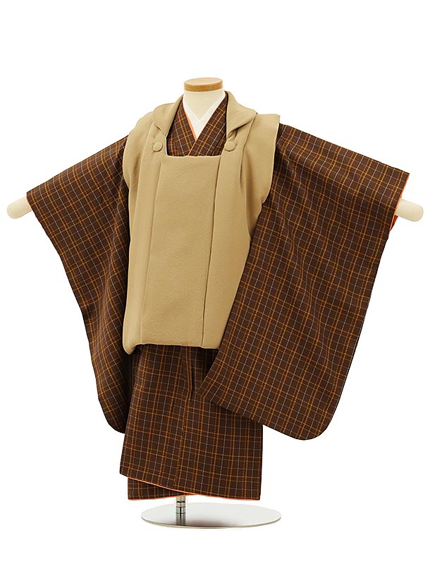 七五三 お召しもの 3歳 お坊っちゃん 厚地の外套 賃借 お坊っちゃん 七五三 お召しもの 七五三賃借 2792(正絹)ベージュx赤銅色読み合わせる 3歳 3才 3歳お坊っちゃん お坊っちゃん お召しもの 赤ちゃん きもの厚地の外套仕掛ける お正月 和装 儀式用 お坊っちゃん 厚地の外套厚地の外套 新品足袋差し上げ物 往復貨物輸送無料【賃借】