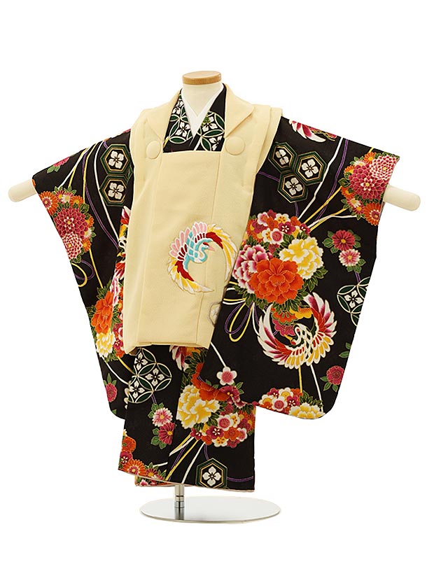 3歳着物　被布セット　鶴パープル 七五三 着物 3歳 販売 被布セット 女の子 京WA・KKA ブランド 8