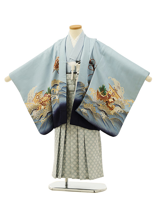 楽天市場】七五三レンタル 男の子 X137【正絹】からし色波松兜xこげ茶