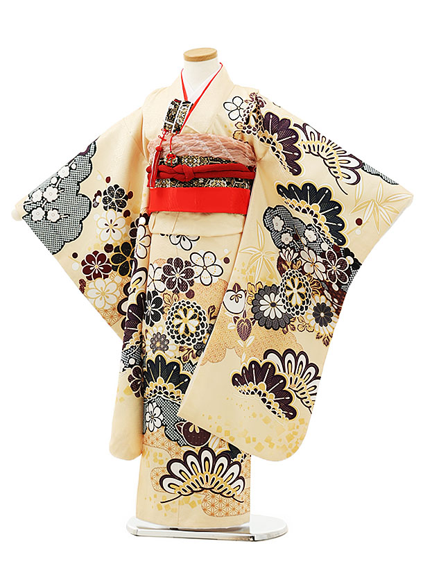 kumikumi ☆7歳用6着3歳用2着 楽天市場】七五三 着物 7歳 フルセット レンタル 女の子 Y072 グレー地