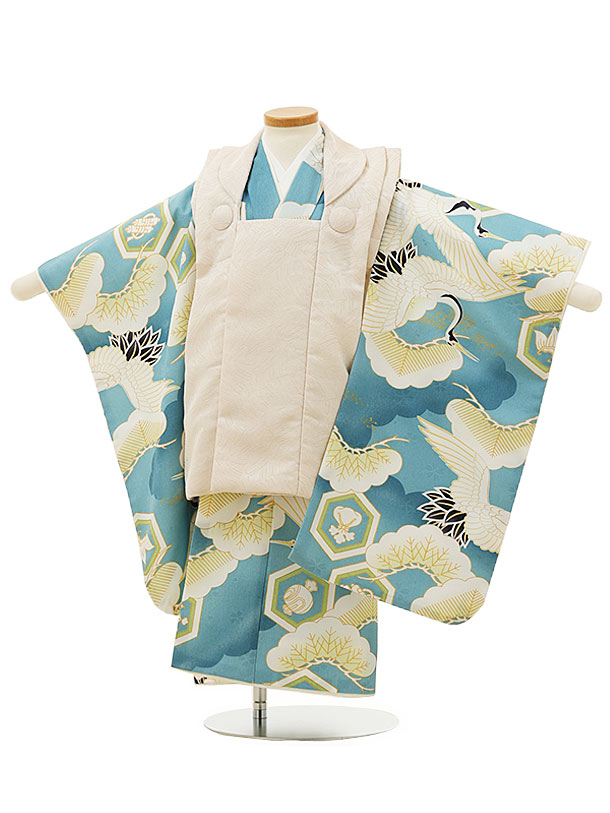 楽天市場】【レンタル】着物 七五三レンタル(3歳男児被布)W525 水色