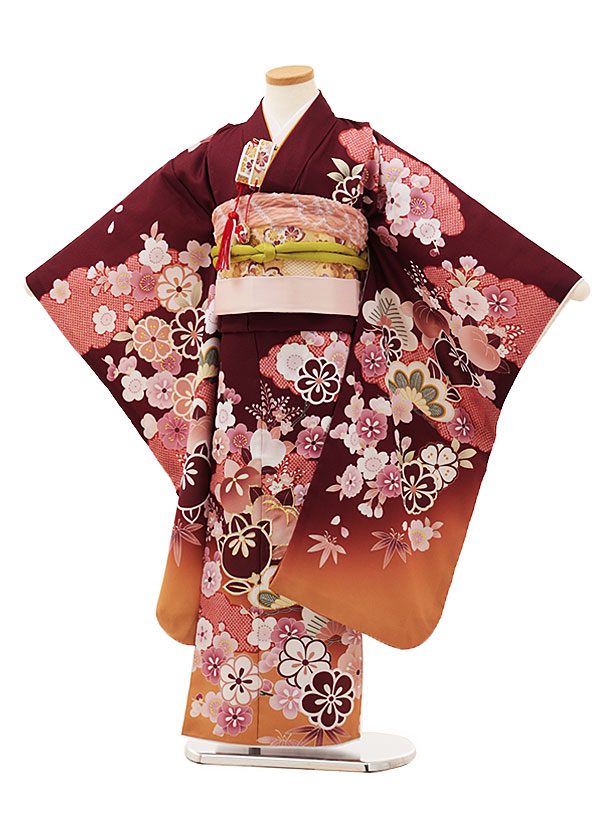 楽天市場】七五三 着物 7歳 フルセット レンタル 女の子 Y175【正絹