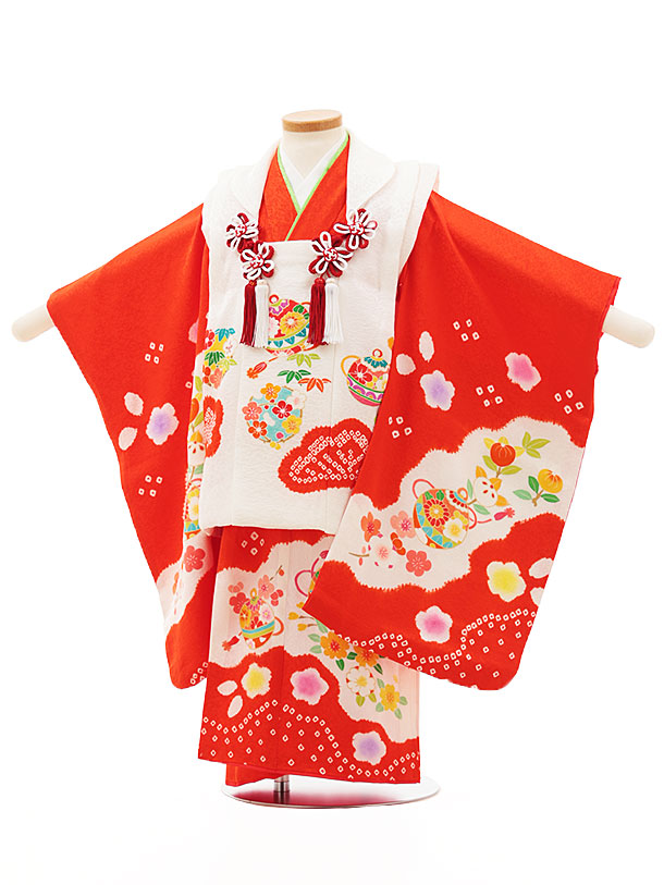 510ag27□七五三 三歳 女児 着物&被布 金彩 鈴 梅 白□状態良好 510ag27□七五三 三歳 女児 着物&被布 金彩 鈴 梅 白□状態良好 - メルカリ