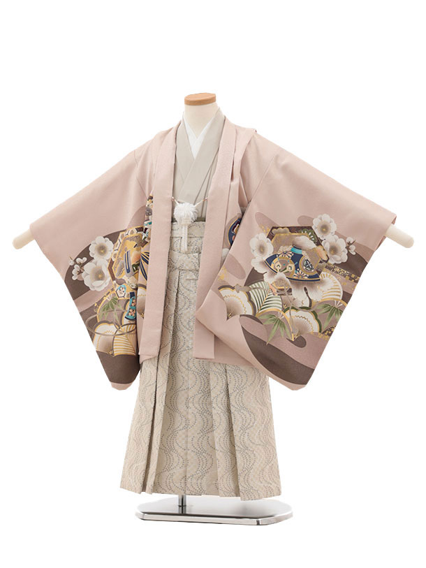 楽天市場】【レンタル】着物 かんたん七五三(5歳男袴)X428 ピンク鷹に