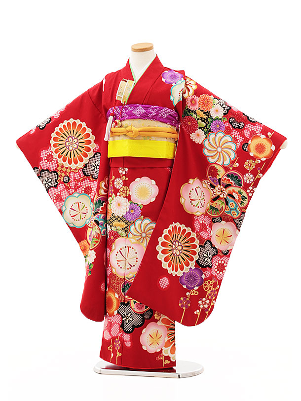 楽天市場】七五三 着物 7歳 フルセット レンタル 女の子Y279 赤地