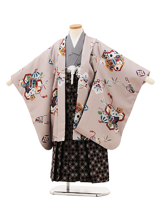 楽天市場】【レンタル】着物 かんたん七五三(5歳男袴)X428 ピンク鷹に