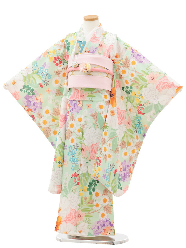 七五三 七歳 女児 正絹 総絞り 着物フルセット 着物は花ひめ NO37283 七五三 七歳 女児 正絹 総絞り 着物フルセット 着物は花ひめ NO37283
