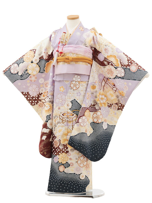 専用です　　七五三　七歳　着物　結び帯　セット　祝い着　一式 七五三 着物 7歳 四つ身セット(結び帯セット) 女の子 15点フルセット