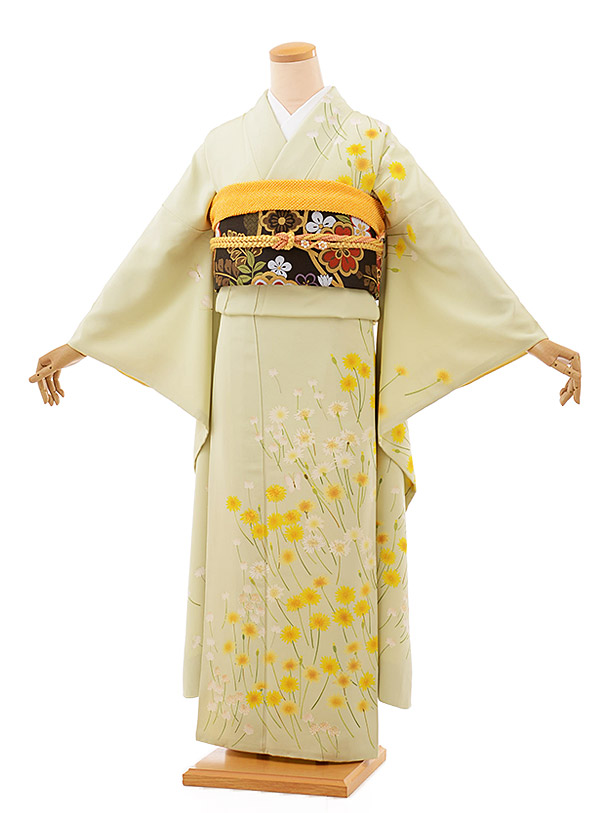 楽天市場】【 振袖 レンタル】 振袖|振袖レンタル|振袖 1082 きみどり