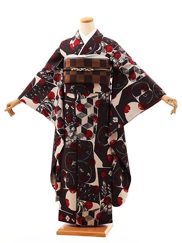 振袖　成人式　セット ジャパンモード 黒/金/ゴールド 鯉柄/和柄 渋い 派手 目立つ