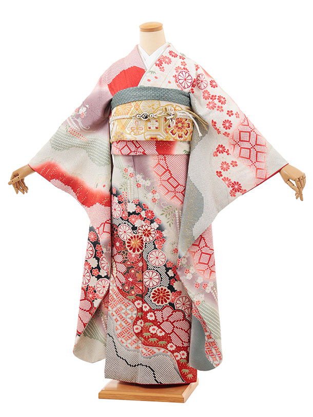 【 振袖 賃借】振袖賃借1489 多色 名著キクの花|☆新品足袋差し上げ物☆|振袖賃借|振袖 書き割り|振袖フルセット| 賃借|rental|貸御召しもの|
