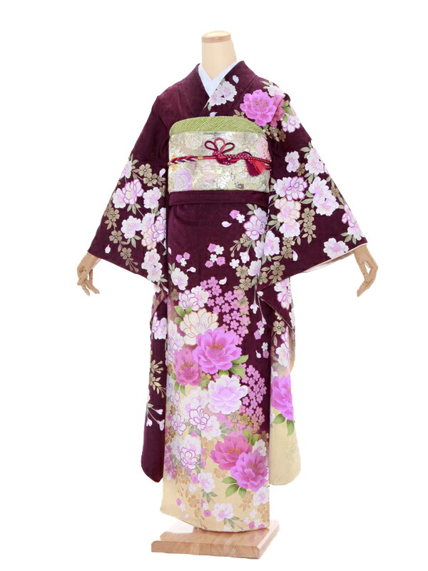 【レンタル】【成人式 振袖 レンタル】〔成人式 振袖〕成人式振袖レンタル406s紫地花ざかり〔成人式〕〔フルセット〕【往復送料無料】【☆新品足袋プレゼント☆】/女性和服/ふりそで れんたる せいじんしき/振り袖/成人式 レンタル/振袖 レンタルfy16REN07