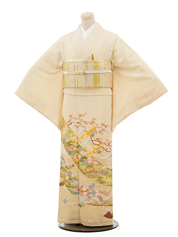 色留袖 レンタル 正絹 おすすめ 749 桂由美 クリーム色 華やぎの吉日 親族 結婚式 往復送料無料 食事会 表彰式 色留め袖レンタル 姉 着物 祖母 式典 人気 新品足袋プレゼント レンタル とめそで トメソデ 女性和服 貸衣装 留袖 フルセット【レンタル】