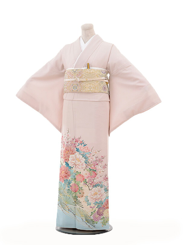 レンタル 三つ紋 色留袖 化繊 おすすめ ブランド 694　JAPANSTYLE ピンク 親族 結婚式 往復送料無料 食事会 表彰式 色留め袖レンタル 姉 着物 祖母 式典 人気 新品足袋プレゼント レンタル とめそで トメソデ 女性和服 貸衣装 留袖 フルセット【レンタル】