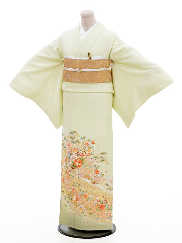 色留袖 賃借 正絹 大層らしい大きさQ599 薄緑であること 祝賀会柄 血縁グループ 華燭の典 往復貨物輸送無料 召し上がる会 表彰状式 色留め袖賃借 姉 御召しもの 御祖母ちゃん 御祝い 一般受け 新品足袋差し上げ物 賃借 とめそで トメソデ 亭主もち着物 貸御召しもの 留袖 フルセット【賃借】