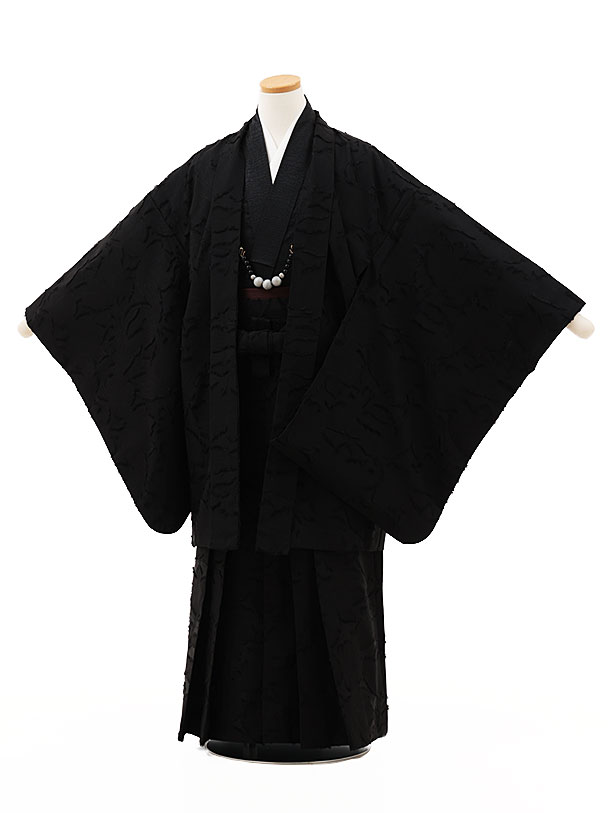 卒業式袴セット 小学生 ジュニア袴 卒業式袴レンタル 男の子 ジュニア袴男児Z409 ラフィネココ クールブラック 袴レンタル 卒業式 卒業袴 男児 12歳 12才 新品足袋プレゼント 往復送料無料【レンタル】|京都かしいしょう