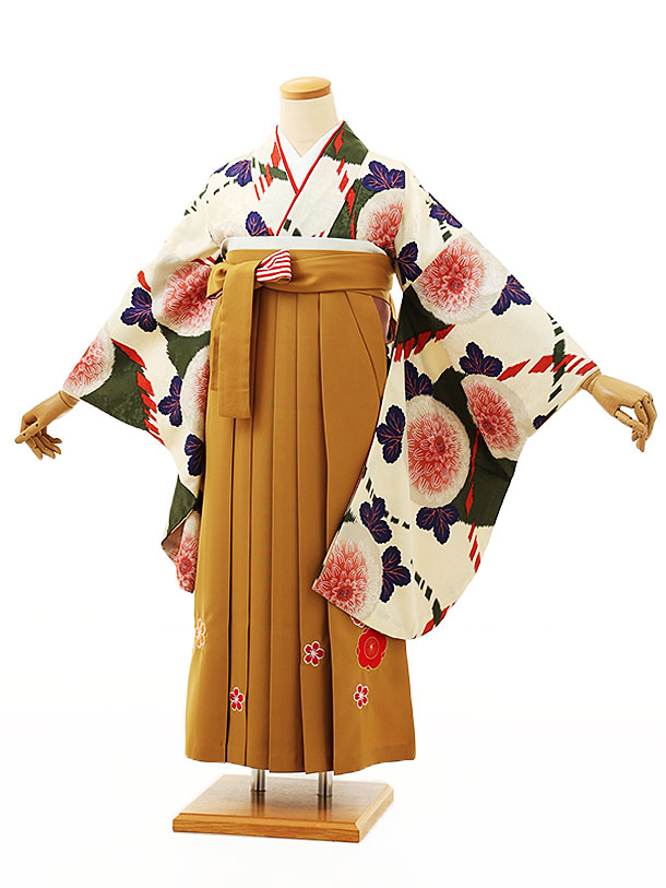 袴セット 卒業式 袴セット 赤×黒 紅型 四季花鳥苑(絹)(宅)一点物 レンタル