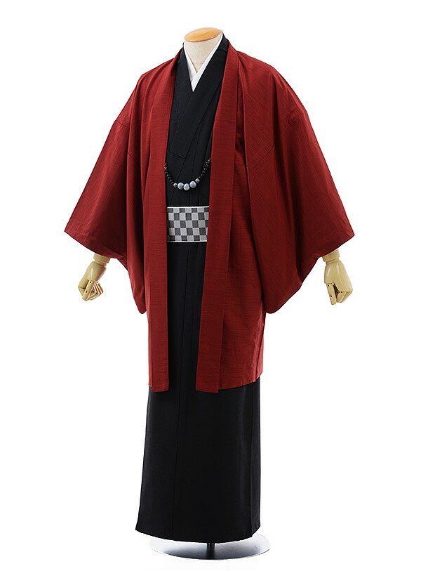 レンタル 和服 男性用着物 七五三 初詣 着物 Fy16ren07 京都かしいしょう 着物レンタル 男性用カジュアル着物 往復送料無料 ｈｌブラウン 170cm 175cm対応 お正月 初詣 食事会 フルセット 着物セット レンタル レンタル着物