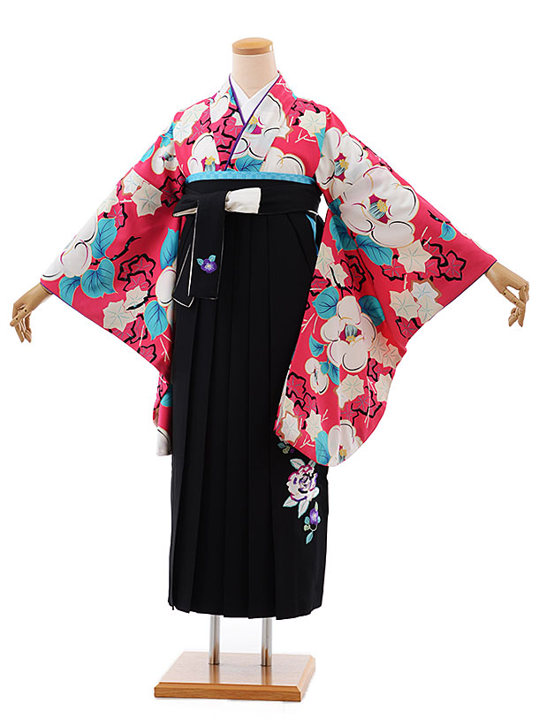 印象のデザイン 着物セット ピンク 紅一点 X 玉城ティナ H610 卒業袴レンタル レンタル 女性 女 レンタル 袴 卒業式 昭和椿 黒袴 往復送料無料 レンタル 新品足袋プレゼント 謝恩会 卒業式 専門学生 大学生 大人 女性 フルセット 袴 着物 二尺袖 レンタル 着物 卒業式