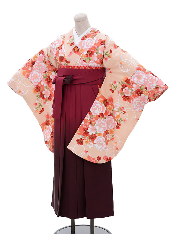 卒業式 袴 レンタル 女 レトロ モダン 女性 女袴レンタルh065ベージュ 卒業式袴セット 着物 レンタル 二尺袖 着物 袴 フルセット 女性 レディース 大人 大学生 専門学生 卒業式 謝恩会 新品足袋プレゼント 往復送料無料【レンタル】(10P03Dec16)