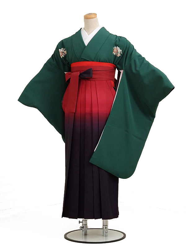 訳あり 着物セット 女袴レンタルh025グリーン花紋 女性 モダン レトロ 女 レンタル 袴 卒業式 卒業式袴セット 往復送料無料 レンタル 10p03dec16 新品足袋プレゼント 謝恩会 卒業式 専門学生 大学生 大人 レディース 女性 フルセット 袴 着物 二尺袖 レンタル 着物