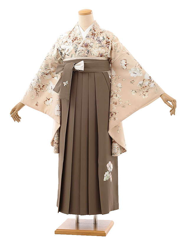 女の子袴　卒業式　美品 小学生卒業式袴レンタル（女の子）9149 紫地橘×ﾊﾟｰﾌﾟﾙ袴 | 着物