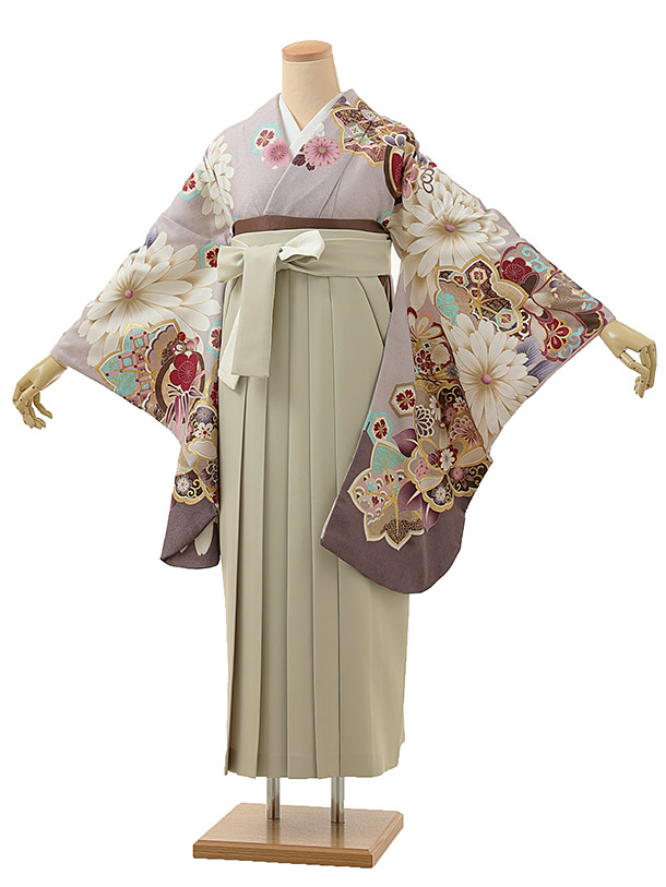 ☆HAPPY☆ ☆美品☆女の子用 150センチ 袴 C0026 たちばなとねじり梅/紺 | 卒業式小学生袴レンタル