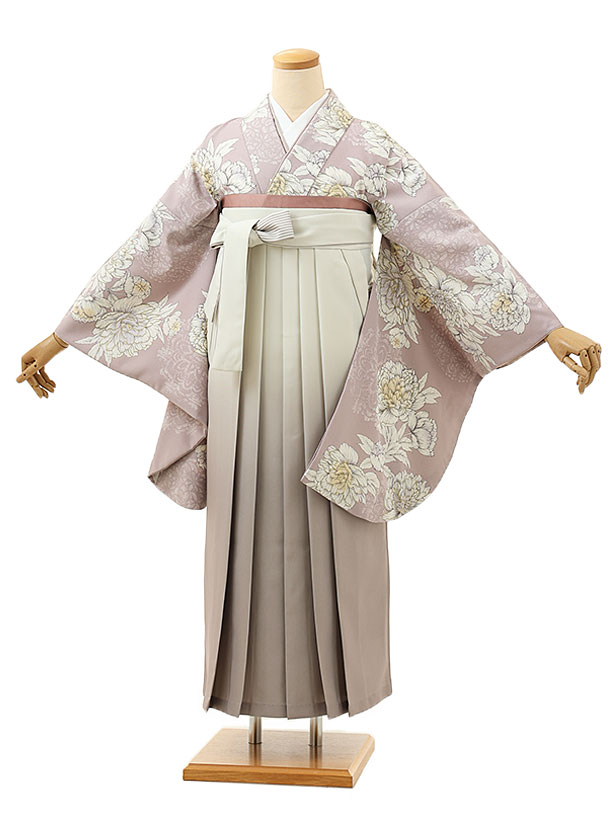卒業式 袴 レンタル 女 女性 レンタル 卒業袴レンタル h1520ラベンダー色花xグレージュぼかし 着物 レンタル 二尺袖 着物 袴 フルセット 女性 大人 大学生 専門学生 卒業式 謝恩会 新品足袋プレゼント 往復送料無料【レンタル】