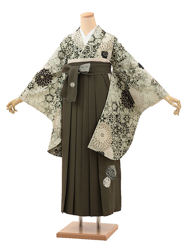 卒業式 袴 レンタル 女 女性 レンタル 卒業袴レンタル h1804 JAPANSTYLE 切子菊(ﾋﾟｽﾀﾁｵ)×花丸刺繍(緑) ブランド 着物 レンタル 二尺袖 着物 袴 フルセット 女性 大人 大学生 専門学生 卒業式 謝恩会 新品足袋プレゼント 往復送料無料【レンタル】