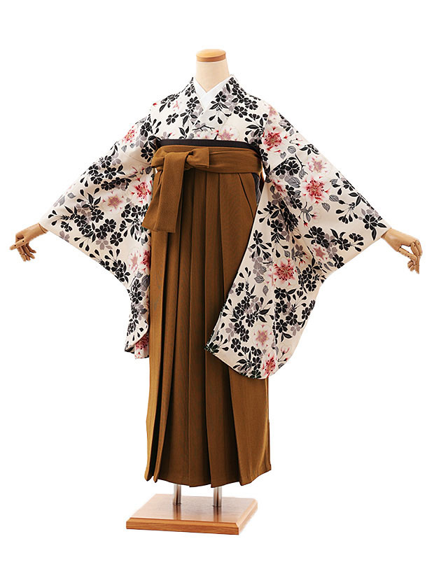 卒業式 袴 レンタル 女 女性 レンタル 卒業袴レンタル V535　淡ピンク黒桜×キャメルブラウンコーデュロイ 着物 レンタル 二尺袖 着物 袴 フルセット 女性 大人 大学生 専門学生 卒業式 謝恩会 新品足袋プレゼント 往復送料無料【レンタル】