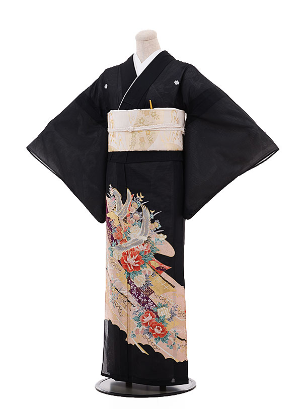 新品　未使用　留袖　正絹　結婚式　黒留袖　裄64㎝　夏用絽　長襦袢セット 新品 未使用 留袖 正絹 結婚式 黒留袖 裄64㎝ 夏用絽 長襦袢