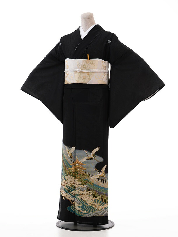 絽　黒留袖　セット　留袖　夏物　夏着物　紫　波　紗　夏帯　絽着物 楽天市場】留袖 レンタル〔夏用〕〔サマー〕黒留袖レンタル絽
